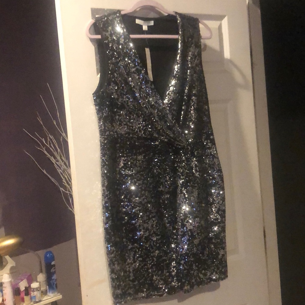 Black sequined dress size xl